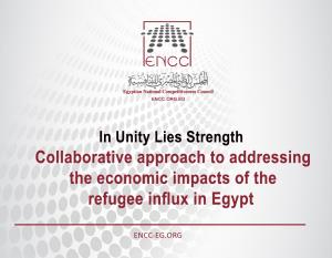 Collaborative approach to addressing the economic impacts of the refugee influx in Egypt